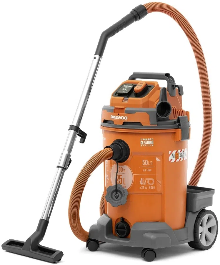 Строительный пылесос Daewoo DAVC 6030S 3200Вт (уборка: сухая/сбор воды/выдув) серебристый