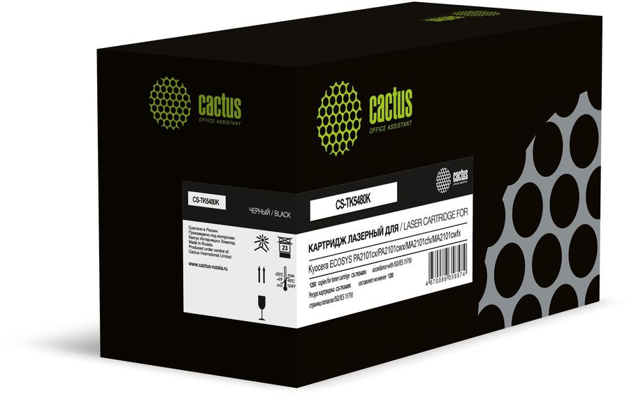 Картридж лазерный Cactus CS-TK5480K черный (1250стр.) для Kyocera ECOSYS PA2101cx/PA2101cwx/MA2101cfx/MA2101cwfx с чипом