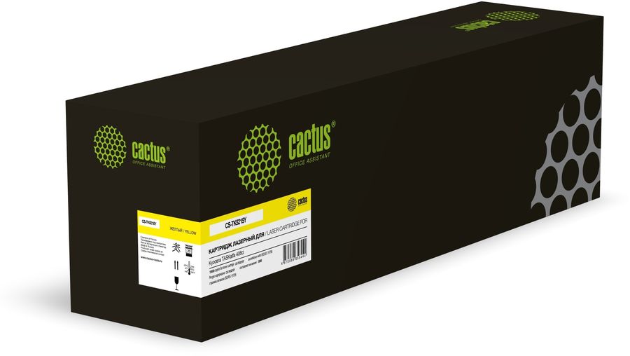 Картридж лазерный Cactus CS-TK5215Y желтый (15000стр.) для Kyocera TASKalfa 406ci с чипом