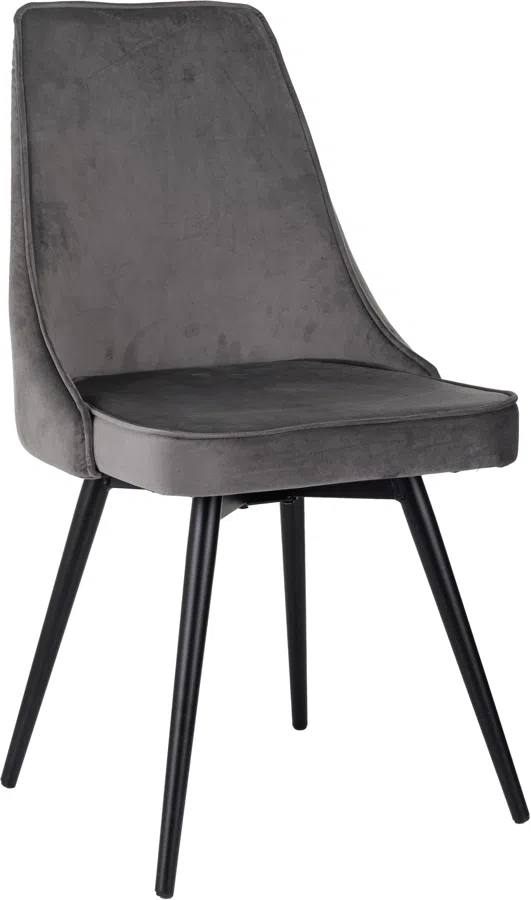 Стул для дома Бюрократ CH-K4_SP с повор.мех. т.серый Holland 18 металл черный на ножках (CH-K4_1/SP/HL18)