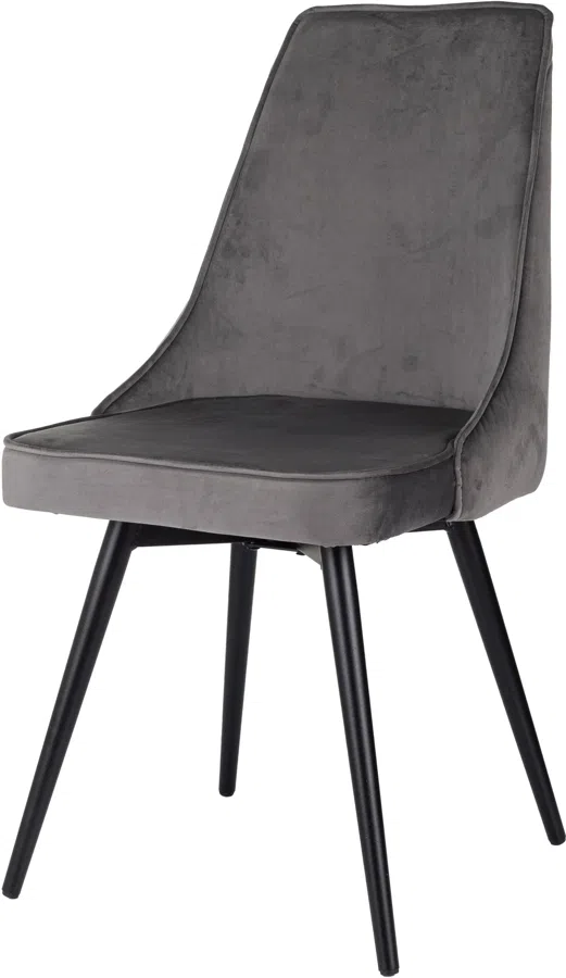 Стул для дома Бюрократ CH-K4_SP с повор.мех. т.серый Holland 18 металл черный на ножках (CH-K4_1/SP/HL18)