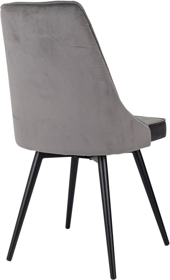 Стул для дома Бюрократ CH-K4_SP с повор.мех. т.серый Holland 18 металл черный на ножках (CH-K4_1/SP/HL18)