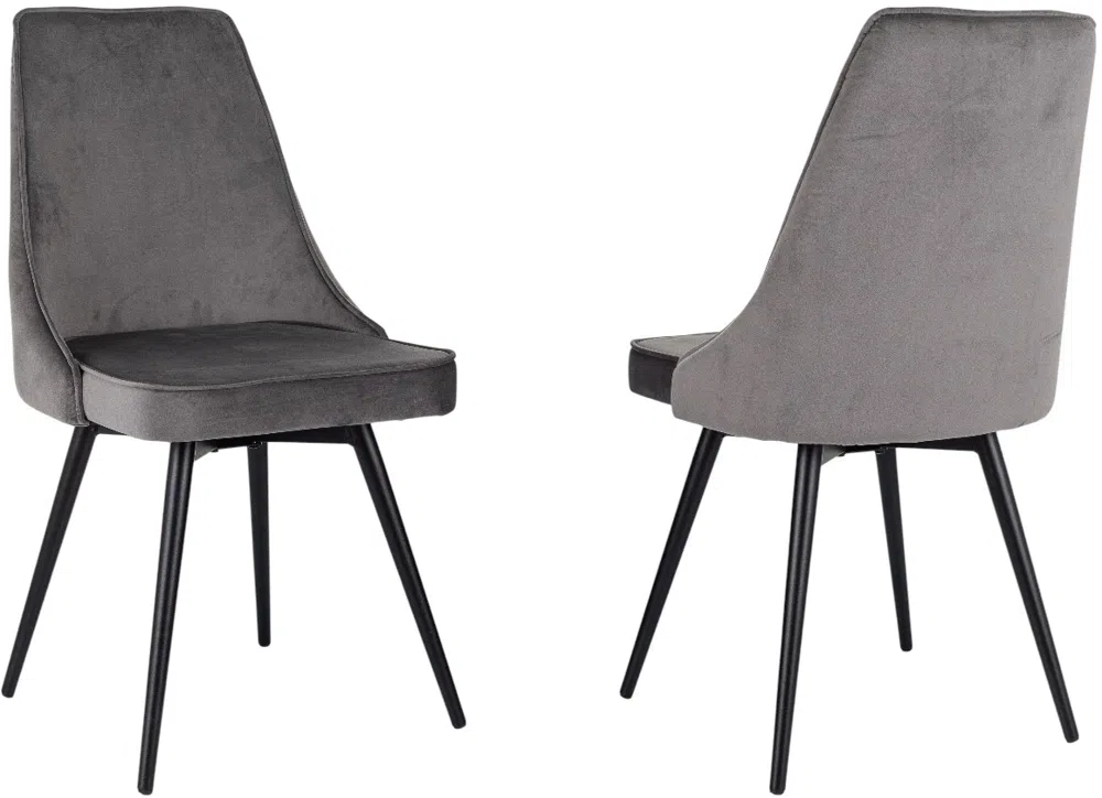 Стул для дома Бюрократ CH-K4_SP_2 с повор.мех. комплект 2шт т.серый Holland 18 металл черный на ножках (CH-K4_1/SP/HL18_2)