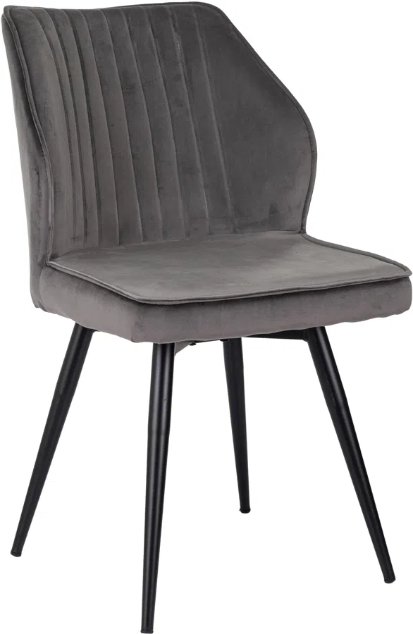 Стул для дома Бюрократ CH-K5_SP с повор.мех. т.серый Holland 18 металл черный на ножках (CH-K5_1/SP/HL18)