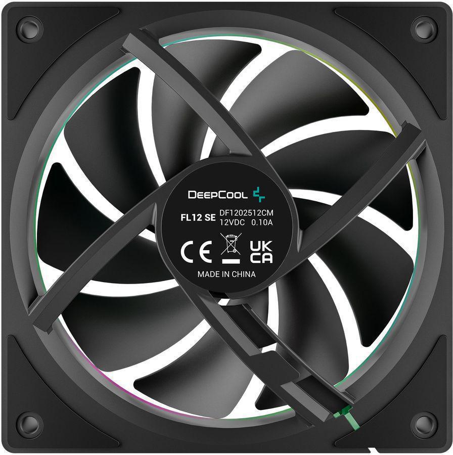 Вентилятор для корпуса Deepcool FL12 SE ARGB 120х120x25 черный 4-pin 28.67дБ (R-FL12SE-BKAPN1-G) Ret