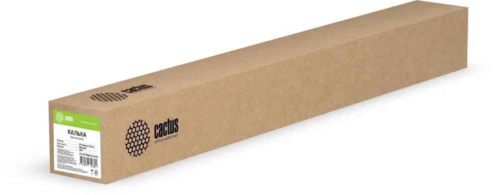 Калька Cactus CS-LFPTR80-914175 A0+ 914мм-175м/80г/м2 универсальная втулка:76.2мм (3")