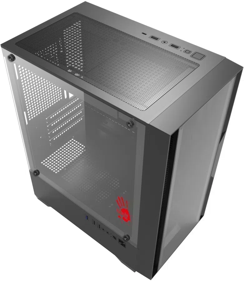 Корпус Bloody CC-123 черный без БП mATX 8x120mm 2xUSB2.0 1xUSB3.0 audio bott PSU