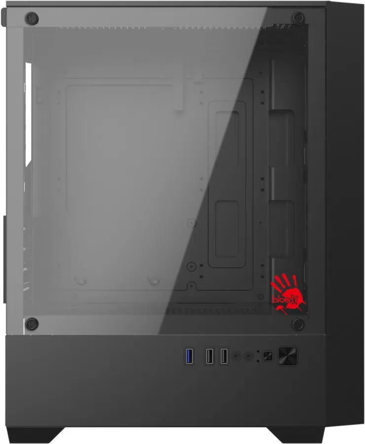 Корпус Bloody CC-123 черный без БП mATX 8x120mm 2xUSB2.0 1xUSB3.0 audio bott PSU
