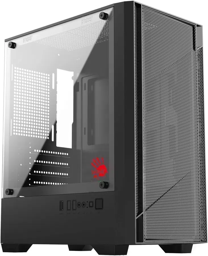 Корпус Bloody CC-124 черный без БП mATX 8x120mm 2xUSB2.0 1xUSB3.0 audio bott PSU