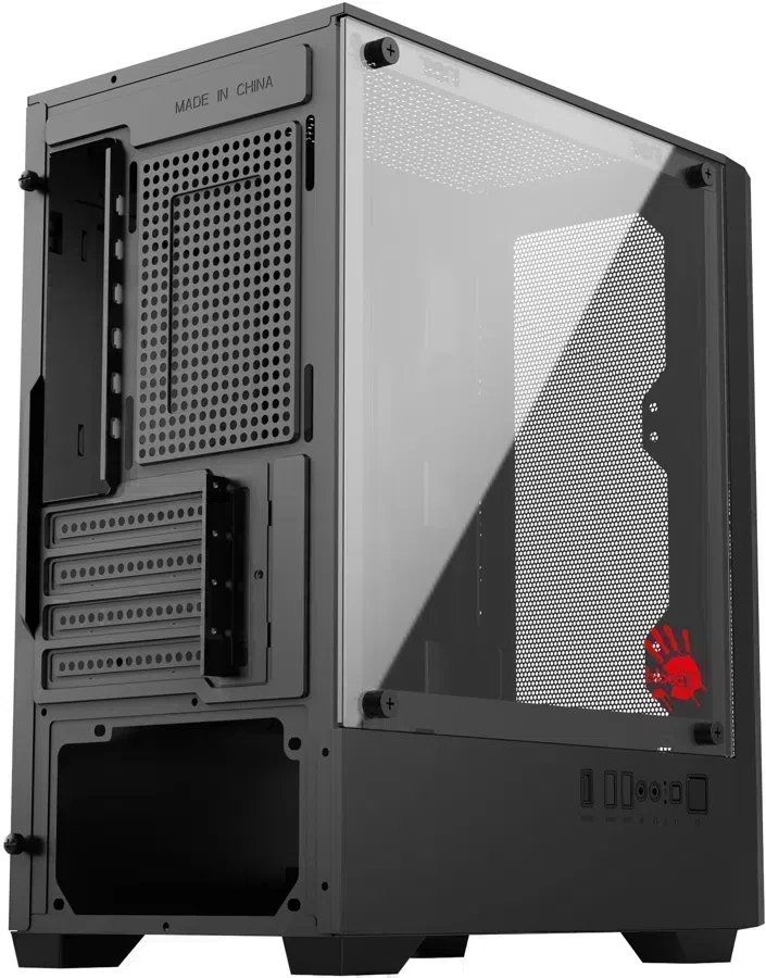 Корпус Bloody CC-124 черный без БП mATX 8x120mm 2xUSB2.0 1xUSB3.0 audio bott PSU