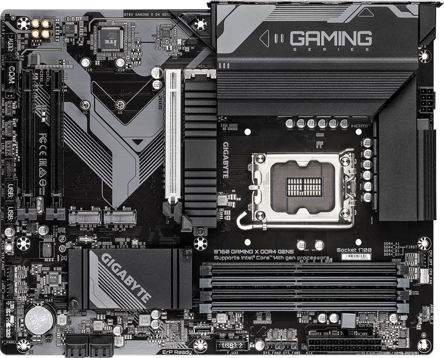 Материнская плата Gigabyte B760 GAMING X DDR4 GEN5 Soc-1700 Intel B760 4xDDR4 ATX AC`97 8ch(7.1) 2.5Gg RAID+HDMI+DP