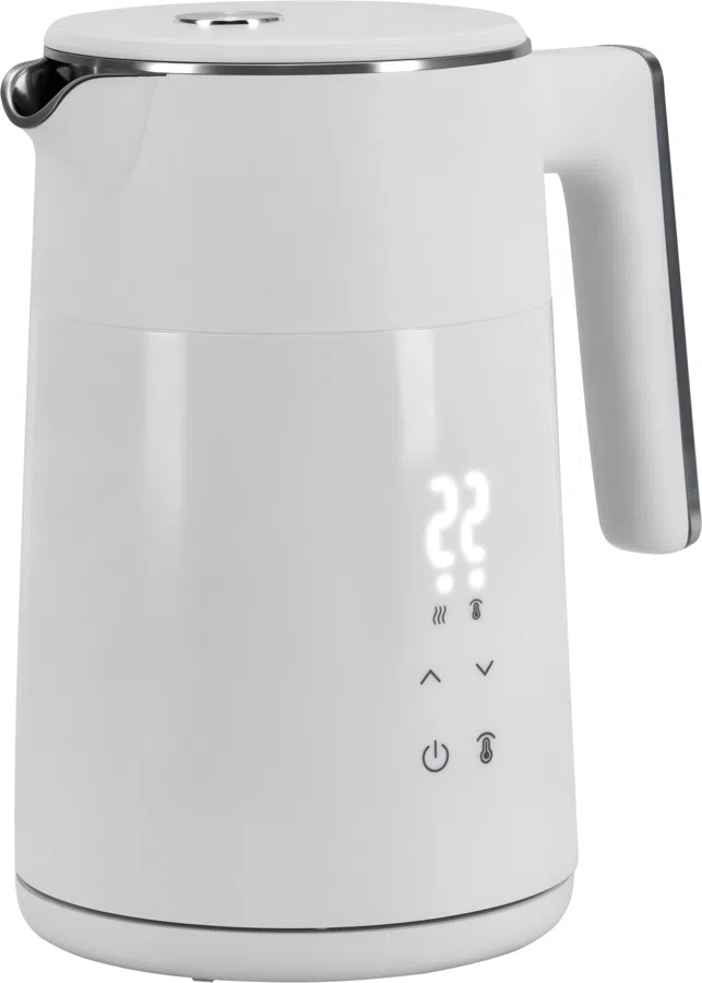 Чайник электрический Hyundai HYK-S9500 1.5л. 2200Вт белый/серебристый корпус: металл/пластик