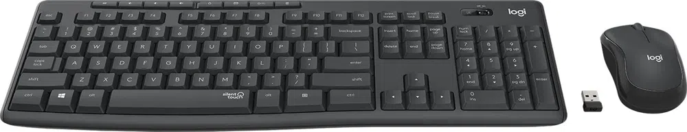 Клавиатура + мышь Logitech MK295 клав:черный мышь:черный USB беспроводная Multimedia (920-009813)