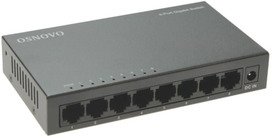 Коммутатор Osnovo SW-8G (L2) 8x1Гбит/с неуправляемый