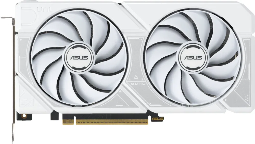 Видеокарта Asus PCI-E 5.0 DUAL-RTX5060TI-O16G-WHITE NVIDIA GeForce RTX 5060TI 16Gb 128bit GDDR7 2602/28000 HDMIx1 DPx3 HDCP Ret