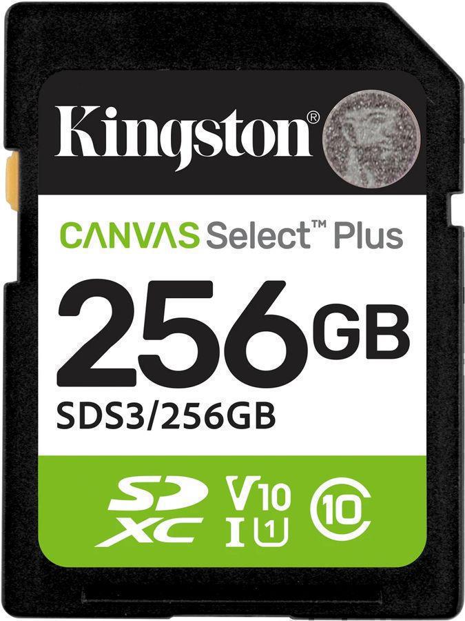 Флеш карта SDXC 256GB Kingston SDS3/256GB Canvas Select Plus V10 w/o adapter
