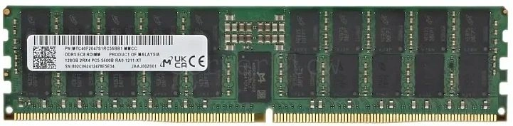 Память DDR5 128GB 5600MHz Crucial MTC40F2047S1RC56BB1 RTL PC5-44800 CL46 DIMM 288-pin 1.1В single rank Ret