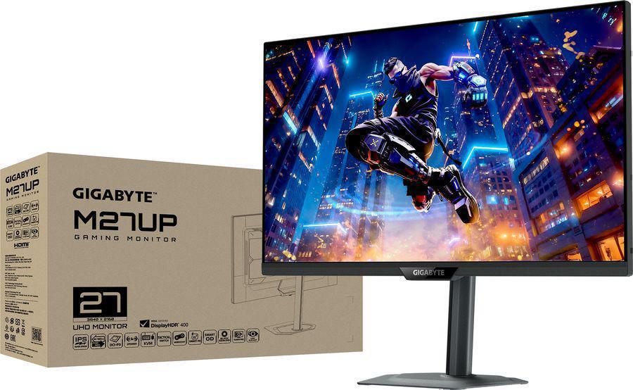 Монитор Gigabyte 27" M27UP черный IPS LED 16:9 HDMI M/M матовая HAS Piv 350cd 178гр/178гр 3840x2160 160Hz G-Sync DP 4K USB 6.65кг