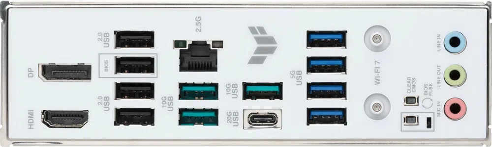 Материнская плата Asus TUF GAMING B850M-PLUS WIFI7 W Socket AM5 AMD B850 4xDDR5 mATX AC`97 8ch(7.1) 2.5Gg RAID+HDMI+DP
