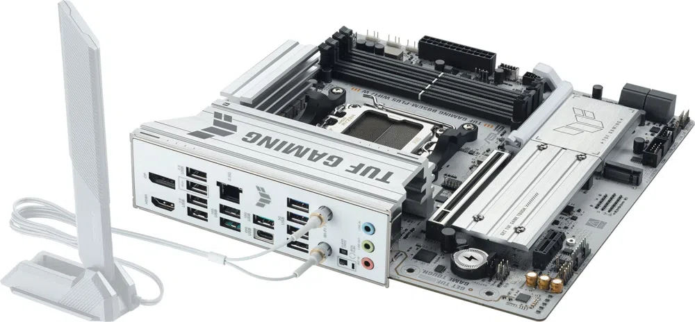 Материнская плата Asus TUF GAMING B850M-PLUS WIFI7 W Socket AM5 AMD B850 4xDDR5 mATX AC`97 8ch(7.1) 2.5Gg RAID+HDMI+DP
