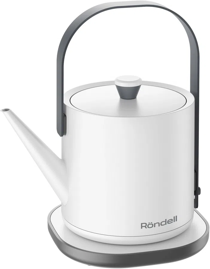 Чайник электрический Rondell RDE-WK818 0.6л. 800Вт белый/черный корпус: металл