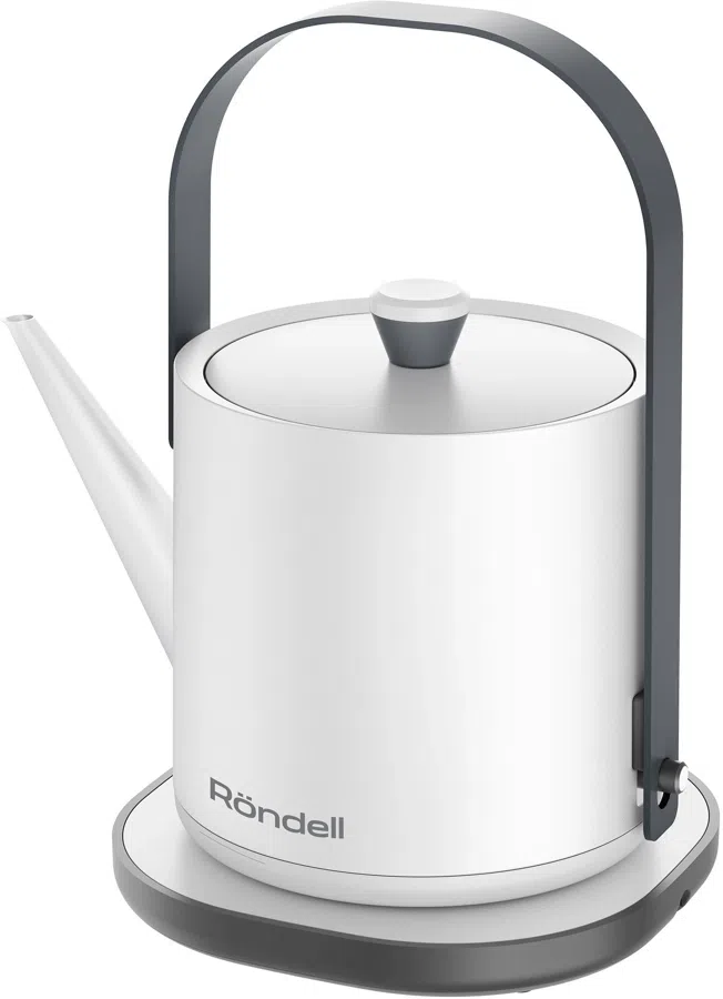 Чайник электрический Rondell RDE-WK818 0.6л. 800Вт белый/черный корпус: металл