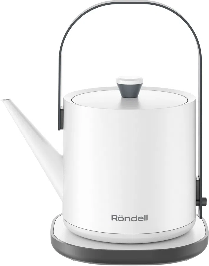Чайник электрический Rondell RDE-WK818 0.6л. 800Вт белый/черный корпус: металл