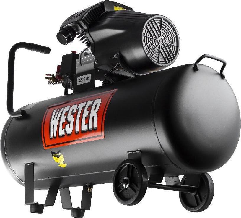 Компрессор поршневой Wester WK2200/100PRO масляный 330л/мин 100л 2200Вт черный