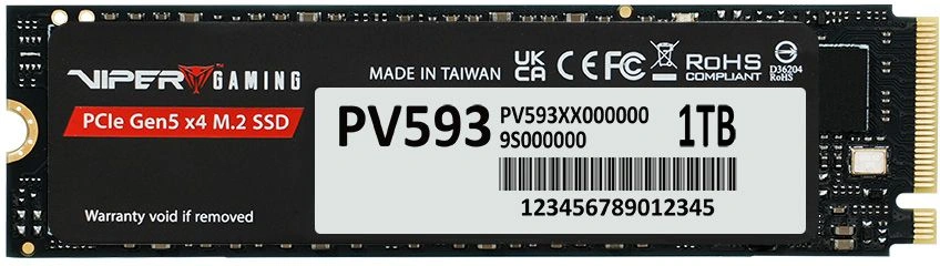 Накопитель SSD Patriot PCIe 5.0 x4 1TB PV593P1TBM28H Viper VP593 M.2 2280