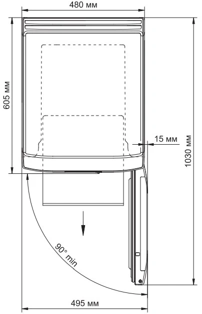 Морозильная камера Бирюса B412 черный