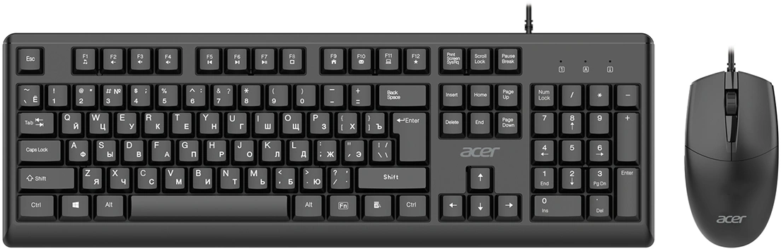 Клавиатура + мышь Acer OCC500 клав:черный мышь:черный USB (ZL.ACC11.00G)