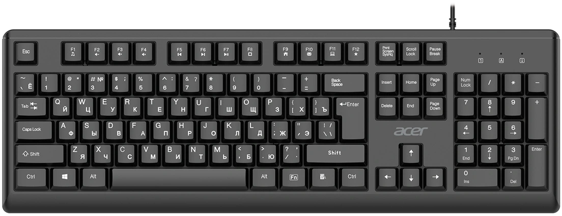 Клавиатура + мышь Acer OCC500 клав:черный мышь:черный USB (ZL.ACC11.00G)