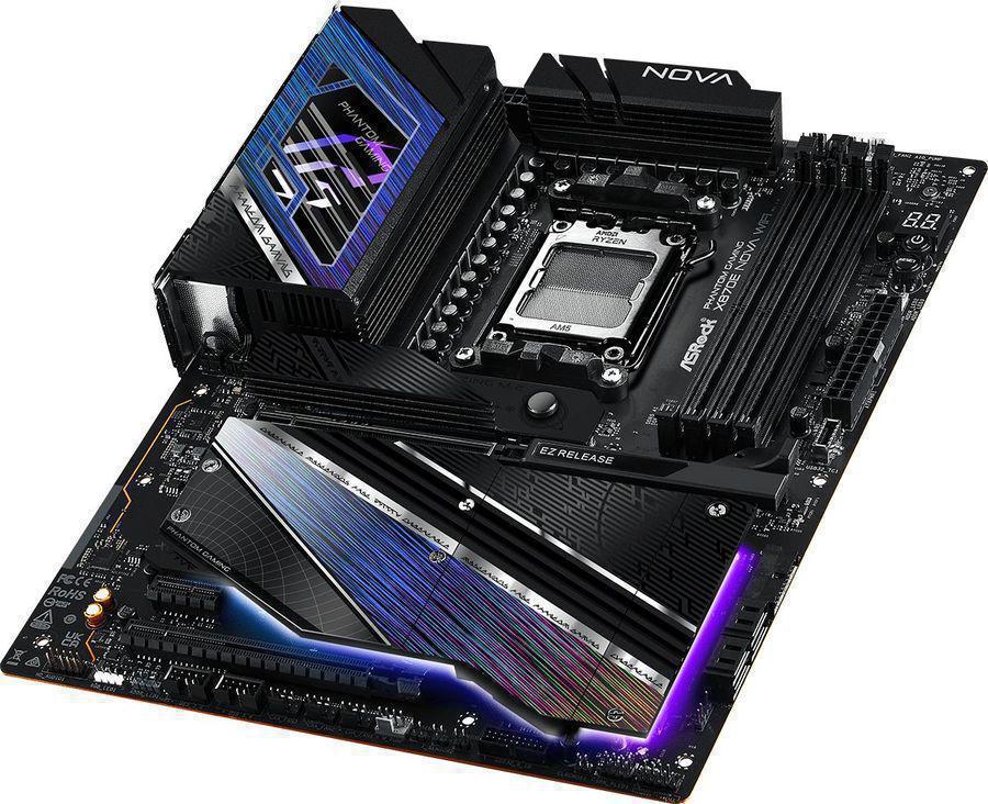 Материнская плата Asrock X870E NOVA WIFI Socket AM5 AMD X870E 4xDDR5 ATX AC`97 8ch(7.1) 5Gigabit RAID+HDMI
