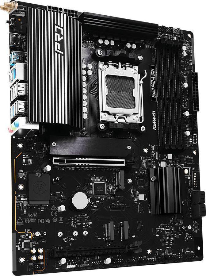 Материнская плата Asrock B850 PRO-A WIFI Socket AM5 AMD B850 4xDDR5 ATX AC`97 8ch(7.1) 2.5Gg RAID+HDMI