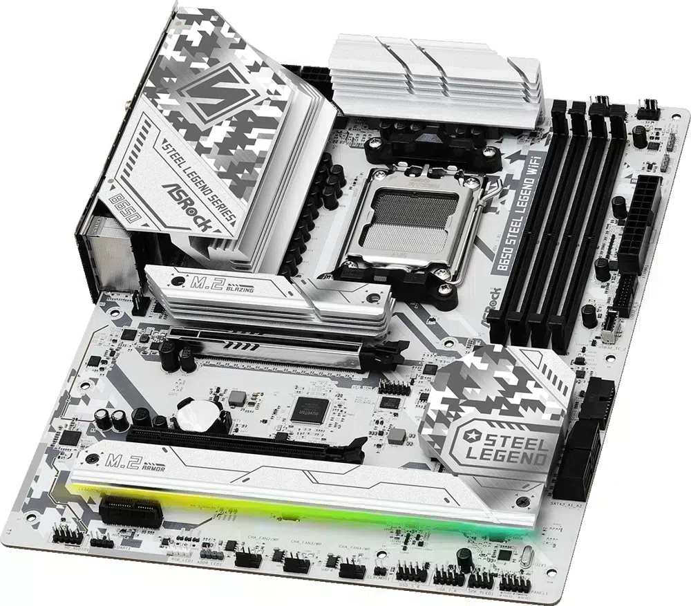 Материнская плата Asrock B650 STEEL LEGEND WIFI Socket AM5 AMD B650 4xDDR5 ATX AC`97 8ch(7.1) 2.5Gg RAID+HDMI+DP