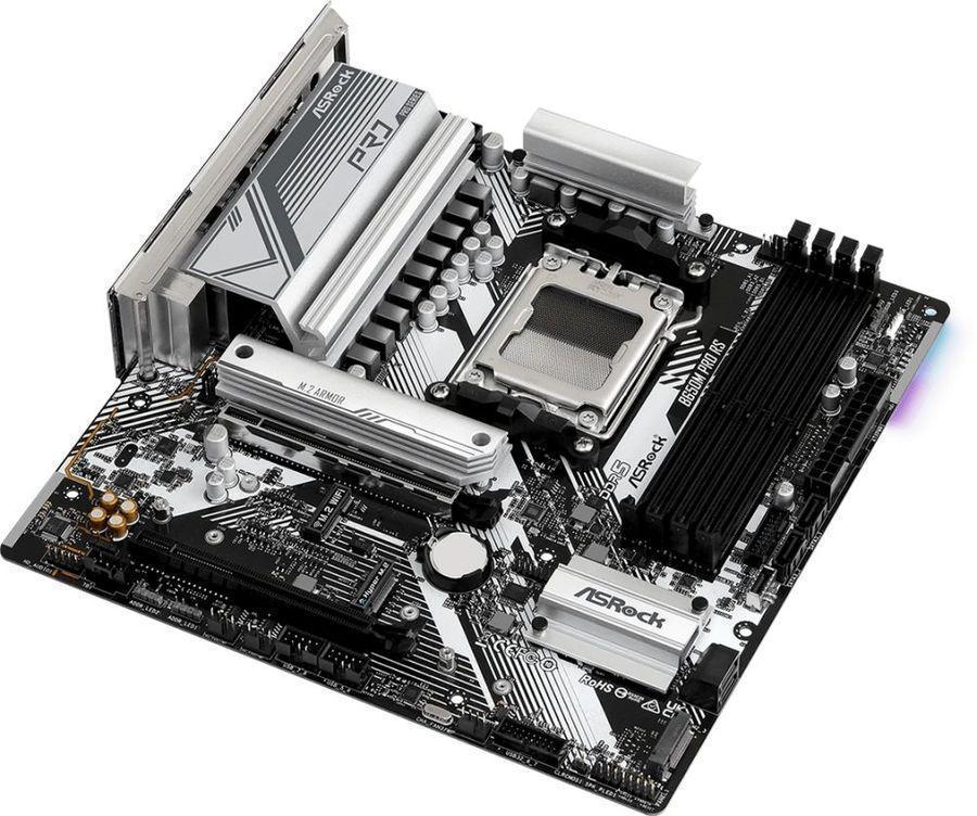 Материнская плата Asrock B650M PRO RS Socket AM5 AMD B650 4xDDR5 mATX AC`97 8ch(7.1) 2.5Gg RAID+HDMI+DP