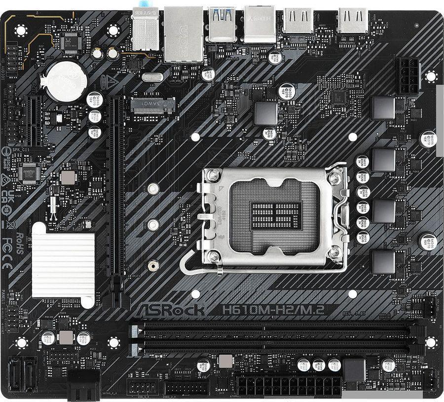 Материнская плата Asrock H610M-H2/M.2 Soc-1700 Intel H610 2xDDR4 mATX AC`97 8ch(7.1) GbLAN+HDMI