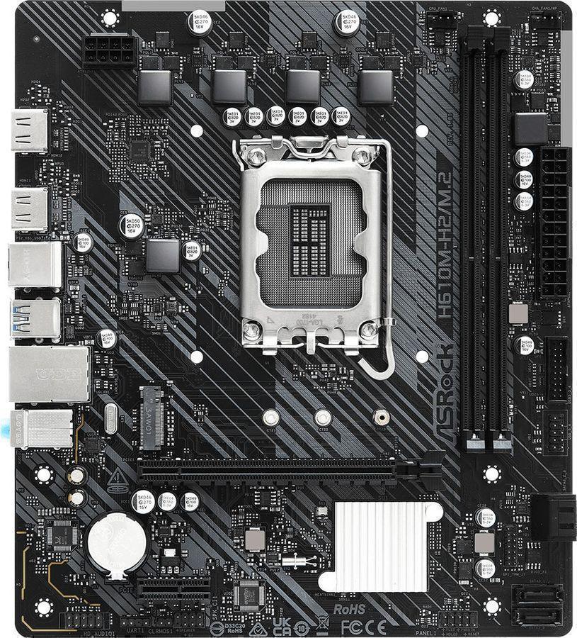 Материнская плата Asrock H610M-H2/M.2 Soc-1700 Intel H610 2xDDR4 mATX AC`97 8ch(7.1) GbLAN+HDMI