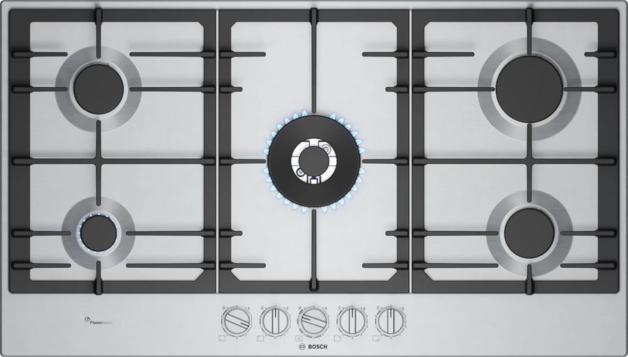 Газовая варочная поверхность Bosch PCR9A5I90M нержавеющая сталь