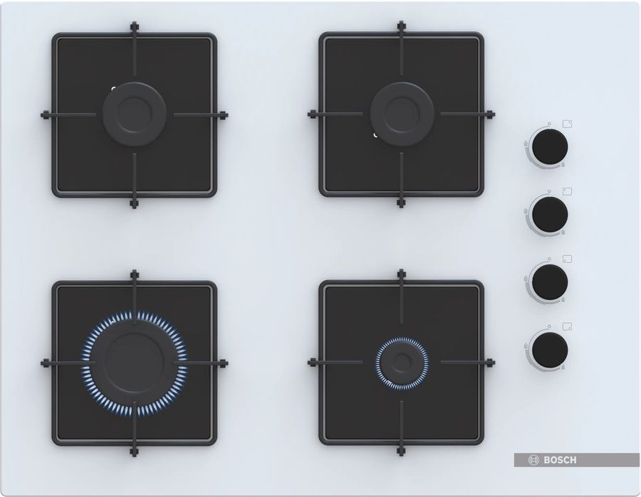 Газовая варочная поверхность Bosch POP7C2P30O белый