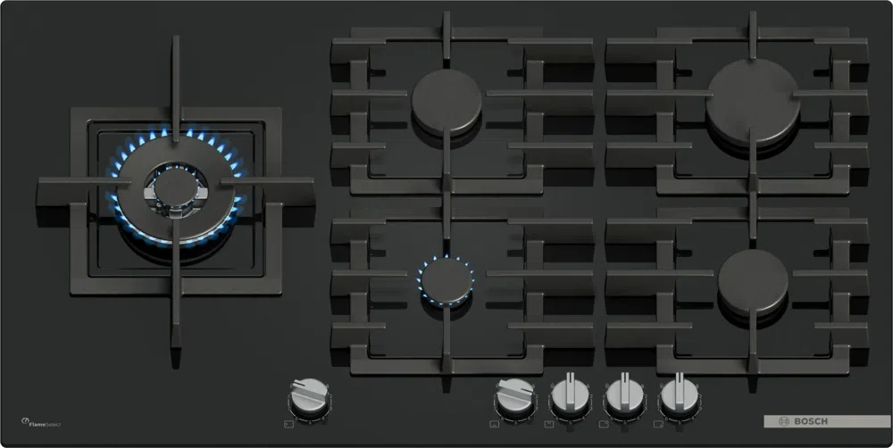 Газовая варочная поверхность Bosch Serie 6 PPM9A6I40 черный