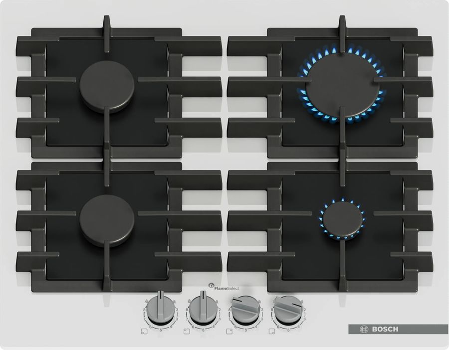 Газовая варочная поверхность Bosch Serie 6 PPP6A2I40R белый