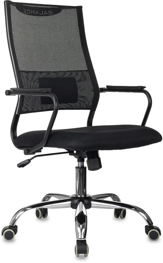 Кресло руководителя Бюрократ CH Balance SL черный Elastic-102 сетка/ткань крестов. металл хром