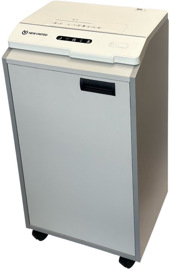 Шредер New United Respect 230C.70 серый (секр.P-4) фрагменты 35лист. 70лтр. скрепки скобы пл.карты CD