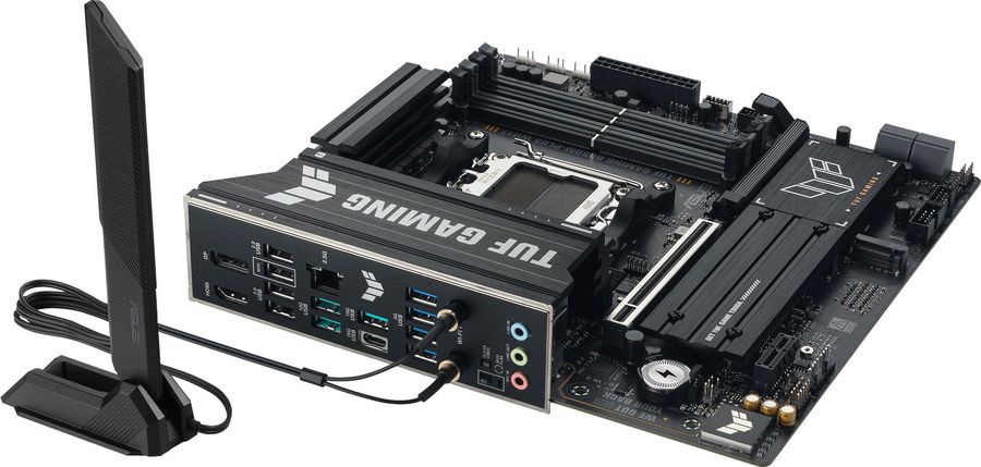 Материнская плата Asus TUF GAMING B850M-PLUS WIFI7 Socket AM5 AMD B850 4xDDR5 mATX AC`97 8ch(7.1) 2.5Gg RAID+HDMI+DP