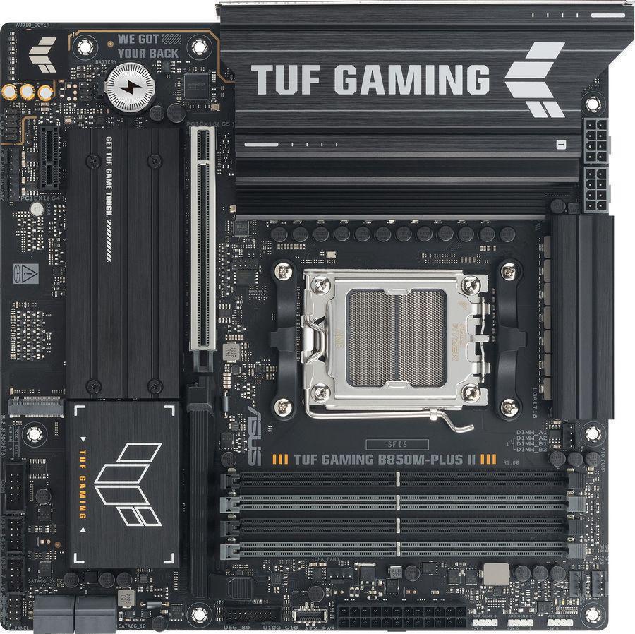 Материнская плата Asus TUF GAMING B850M-PLUS II Socket AM5 AMD B850 4xDDR5 mATX AC`97 8ch(7.1) 2.5Gg RAID+HDMI+DP