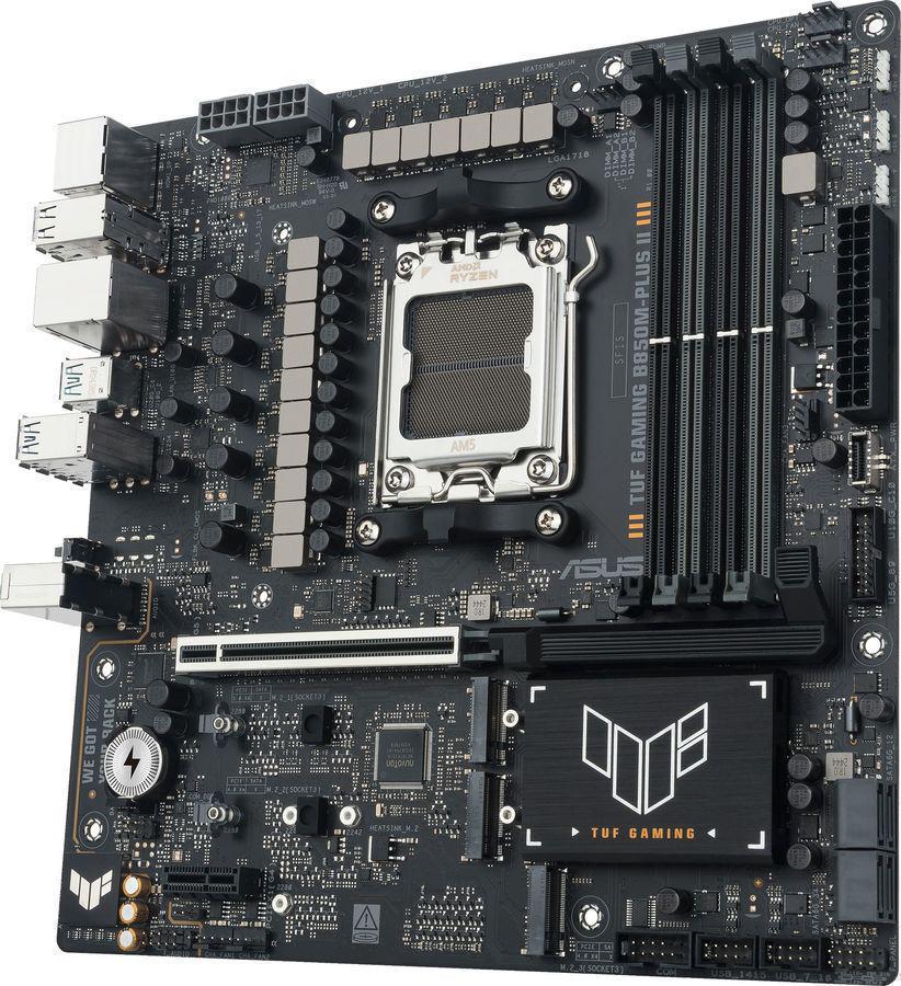 Материнская плата Asus TUF GAMING B850M-PLUS II Socket AM5 AMD B850 4xDDR5 mATX AC`97 8ch(7.1) 2.5Gg RAID+HDMI+DP