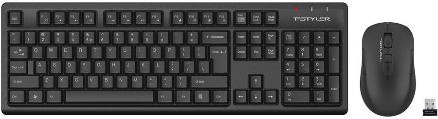 Клавиатура + мышь A4Tech Fstyler FG1200S клав:черный мышь:черный USB беспроводная Multimedia