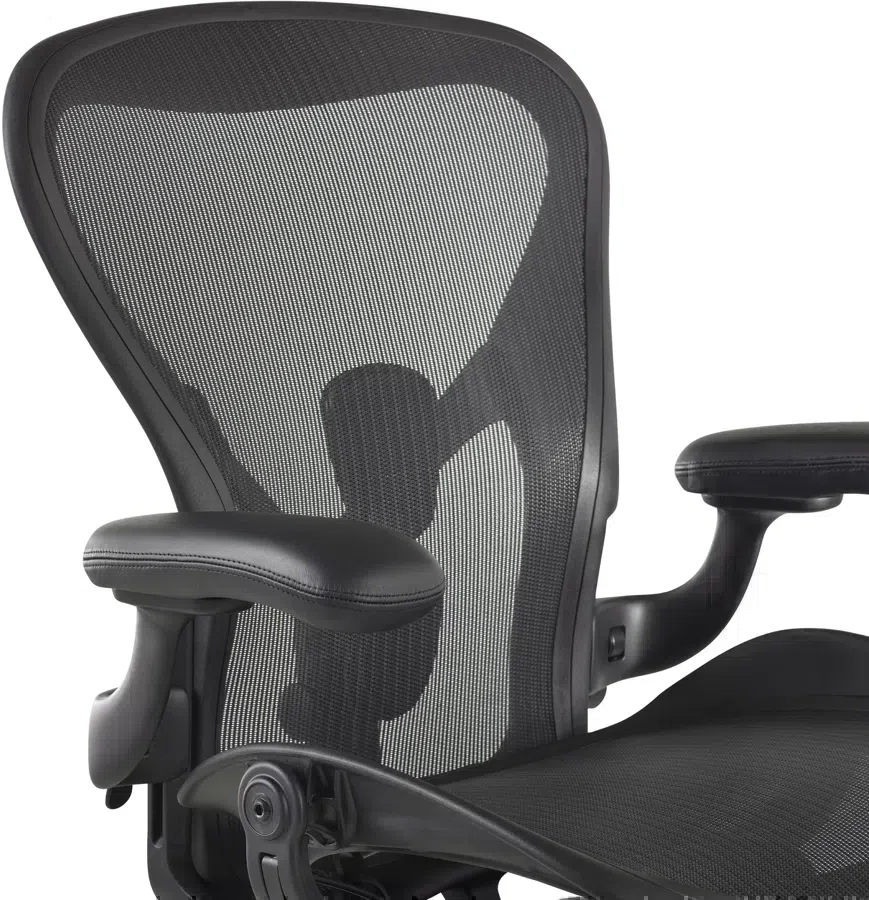 Кресло эргономичное Herman Miller Aeron C Large черный сетка с подголов. крестов. пластик