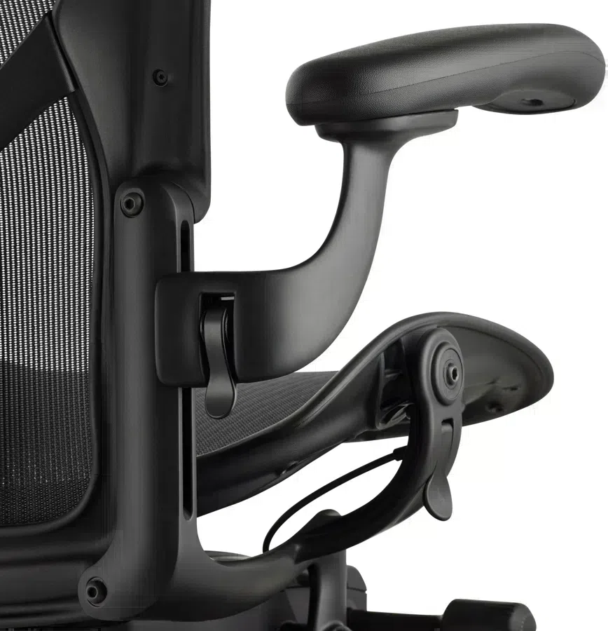 Кресло эргономичное Herman Miller Aeron C Large черный сетка с подголов. крестов. пластик
